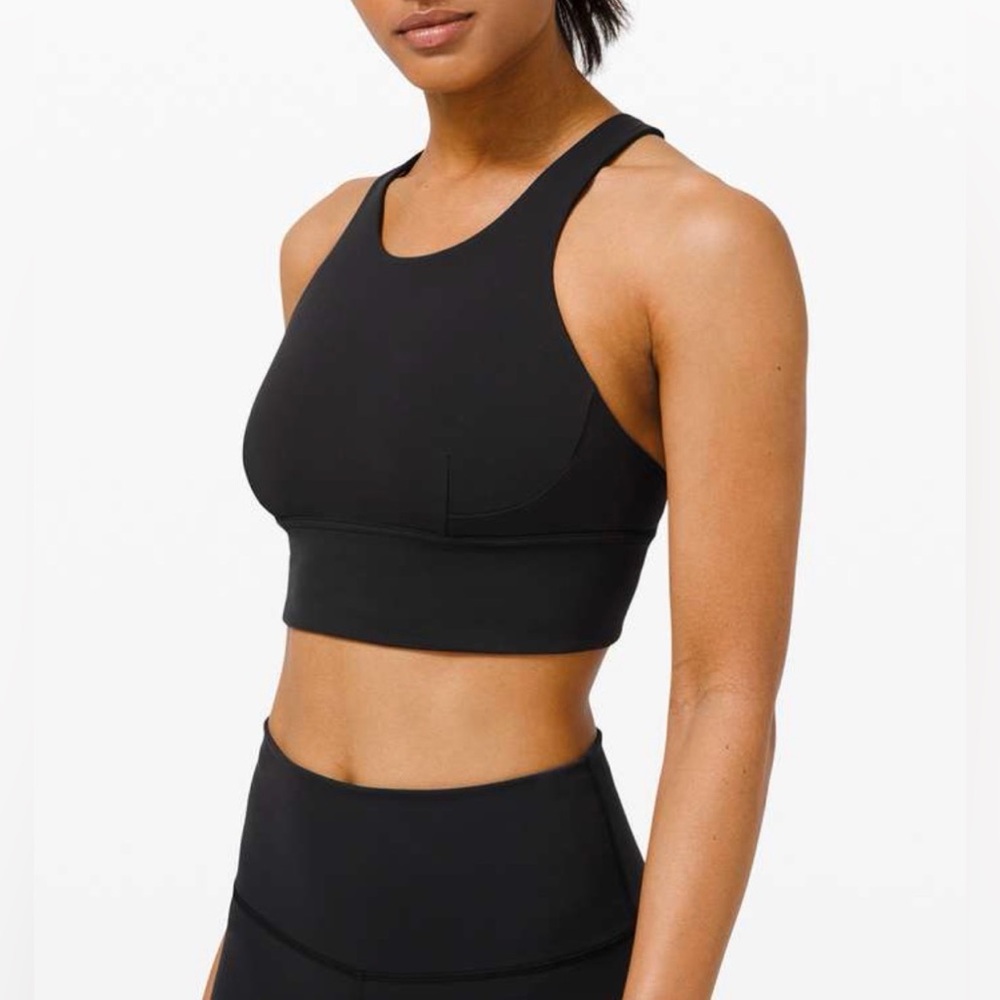 Lululemon Wunder Train Long-Line Bra - Size 6 Black